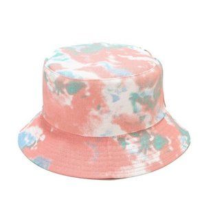 Tie Dye Solid Reversible Bucket Camouflage Hat Fisherman Cap Sun Peach Blue Tw